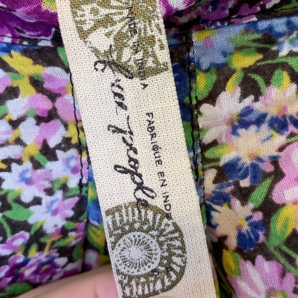 FP | NWT Floral High Rise Lightweight Pocket Pull On Cottagecore Culotte Shorts - Picture 6 of 7